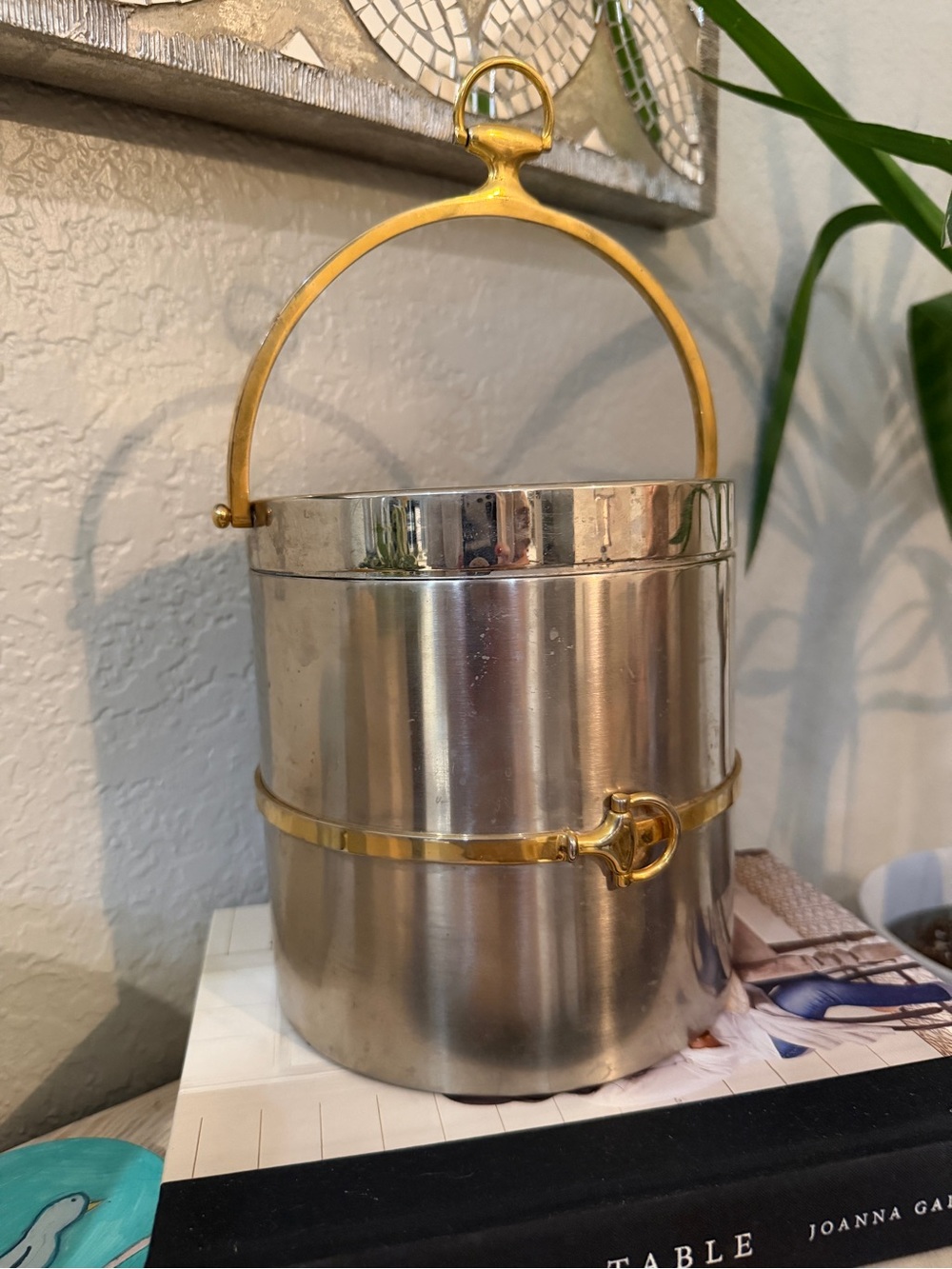 Gucci Vintage 1960s Silver Plated Horsebit Ice Bucket Drink Cooler